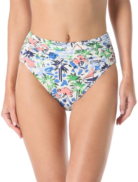 Coastal Town Shirred High Swim Bottom
