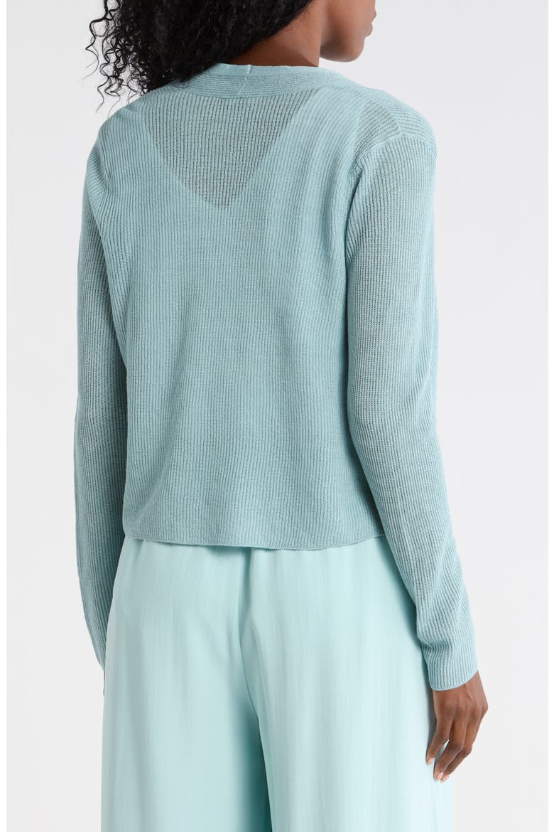 Organic Linen & Organic Cotton Cardigan, Alternate, color, SEAFOAM