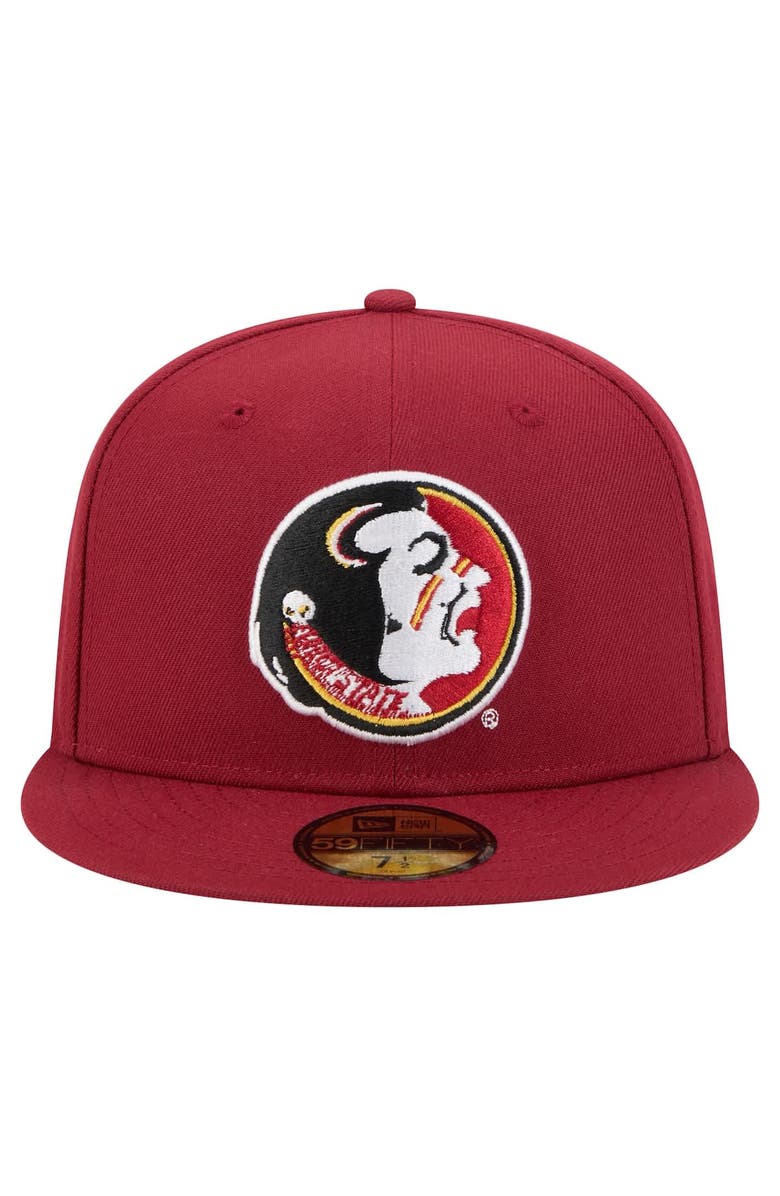 New Era Men's New Era Garnet Florida State Seminoles Vault 59FIFTY Fitted Hat, Alternate, color, 