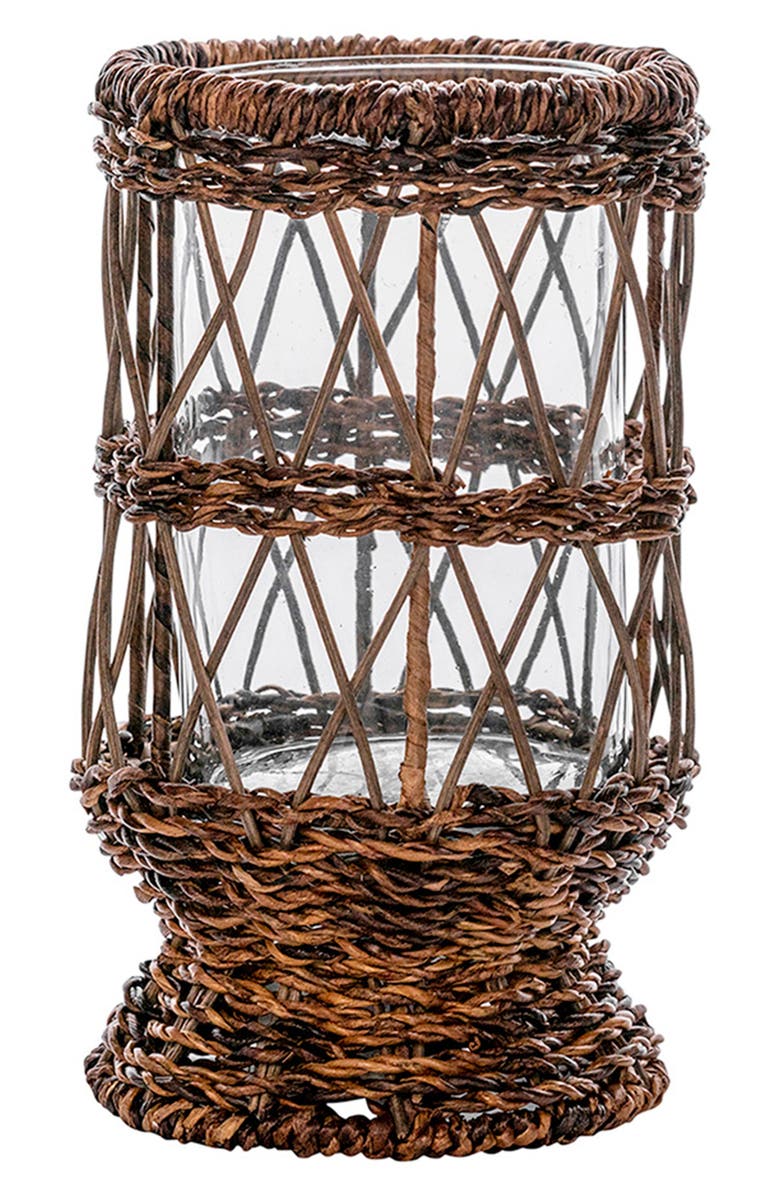 Juliska Devon Willow Large Hurricane Vase, Main, color, Brown