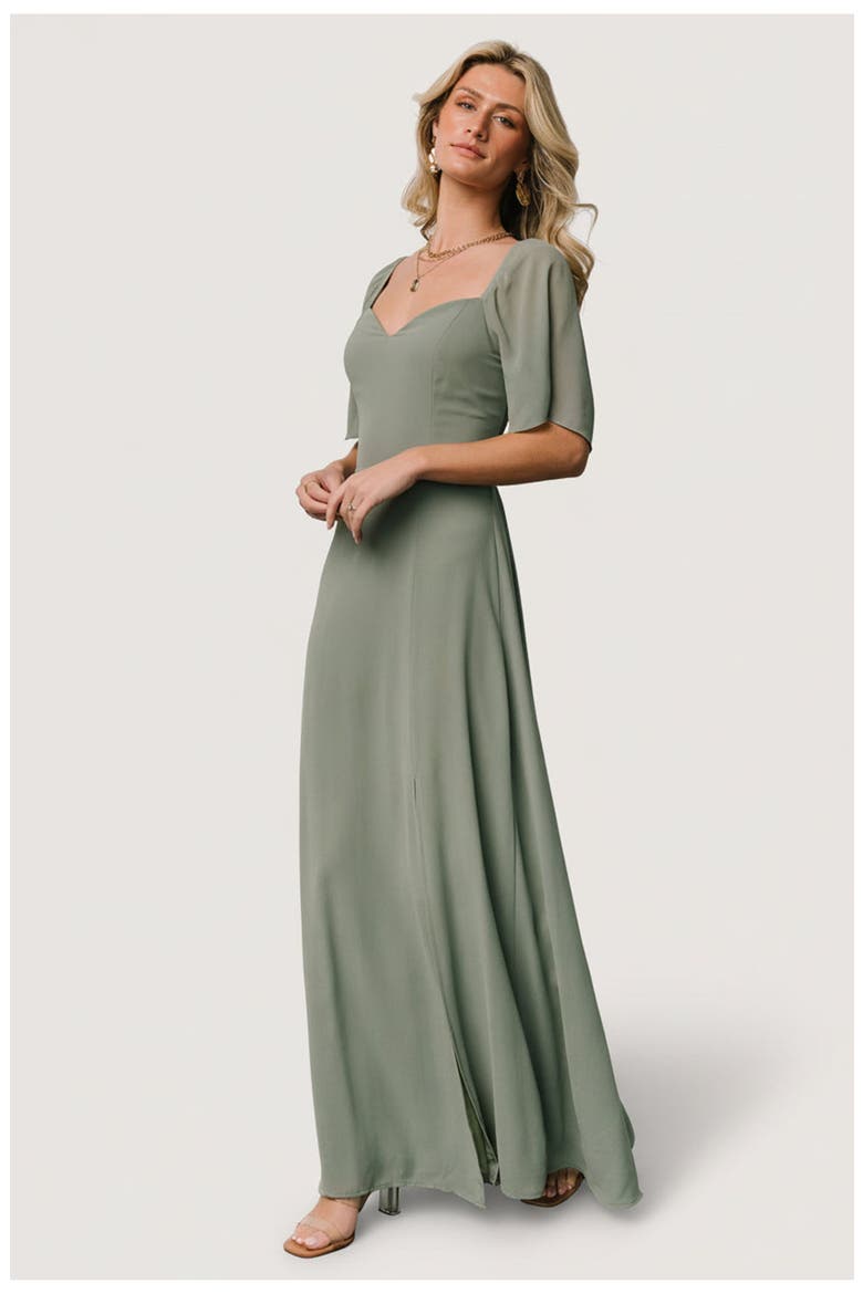 Sierra Sweetheart Maxi Dress, Alternate, color, Eucalyptus
