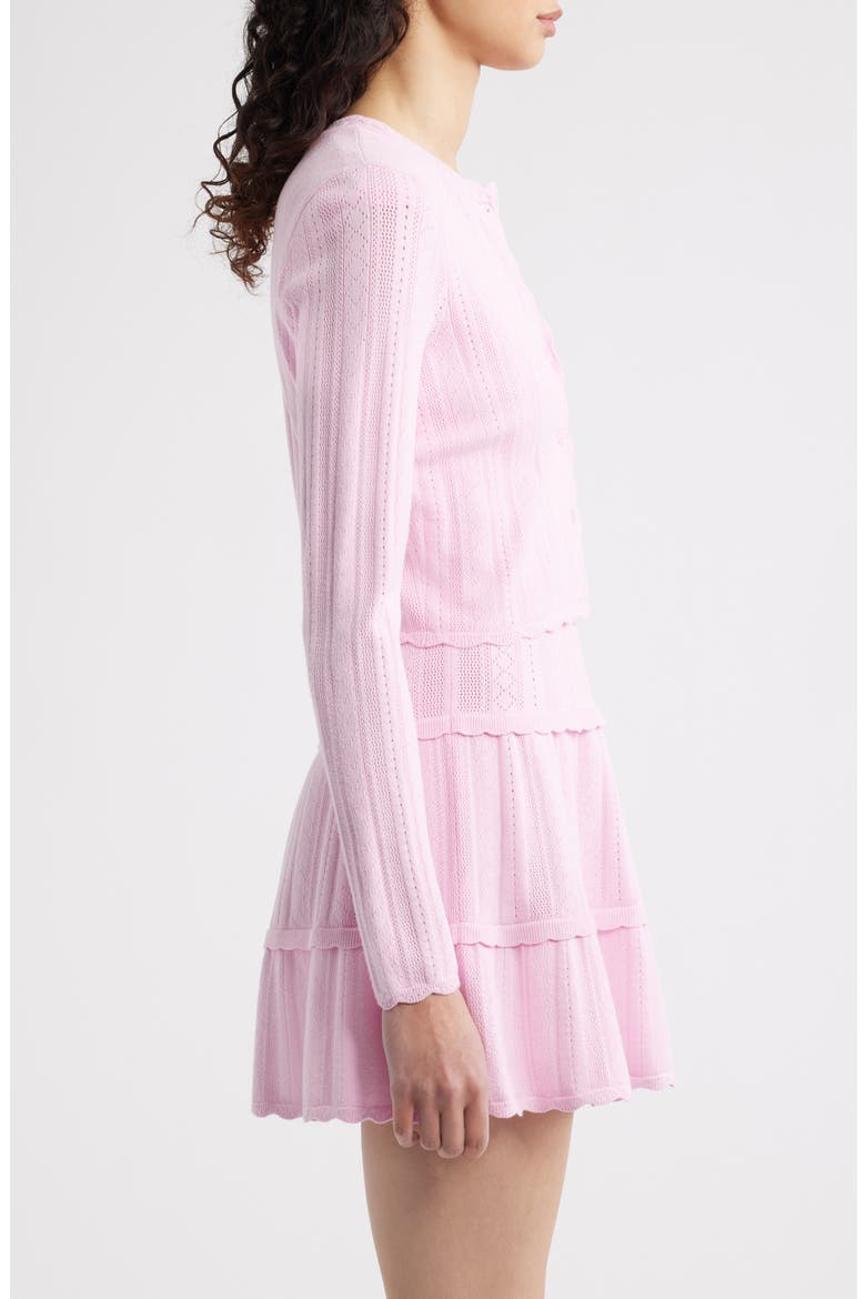 Nadiya Pointelle Cardigan, Alternate, color, CANDY FLOSS PINK