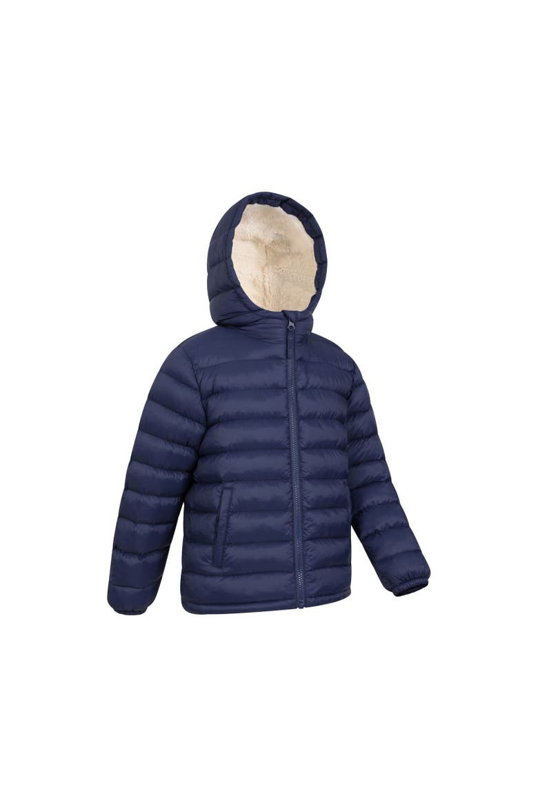 Childrens/Kids Seasons Faux Fur Lined Padded Jacket, Alternate, color, Navy