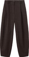 MANGO Plaid High Waist Balloon Pants