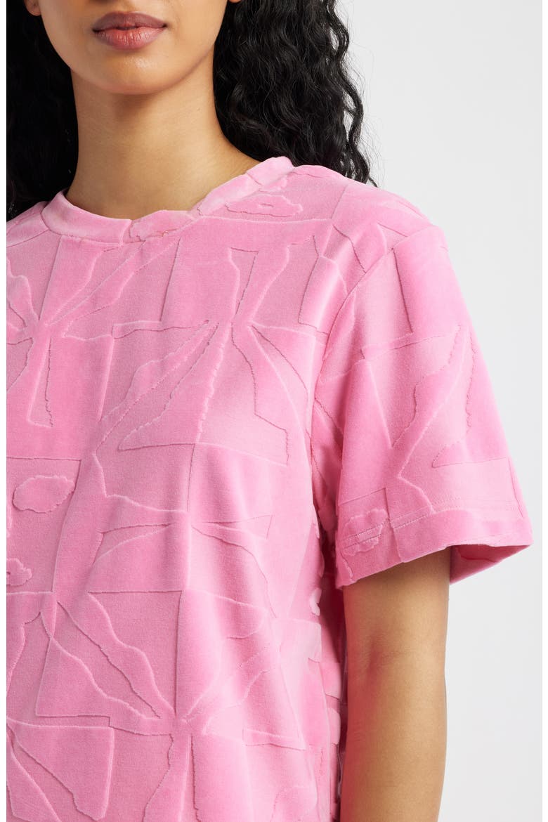 Textured French Terry Shirt, Alternate, color, WILD ORCHID