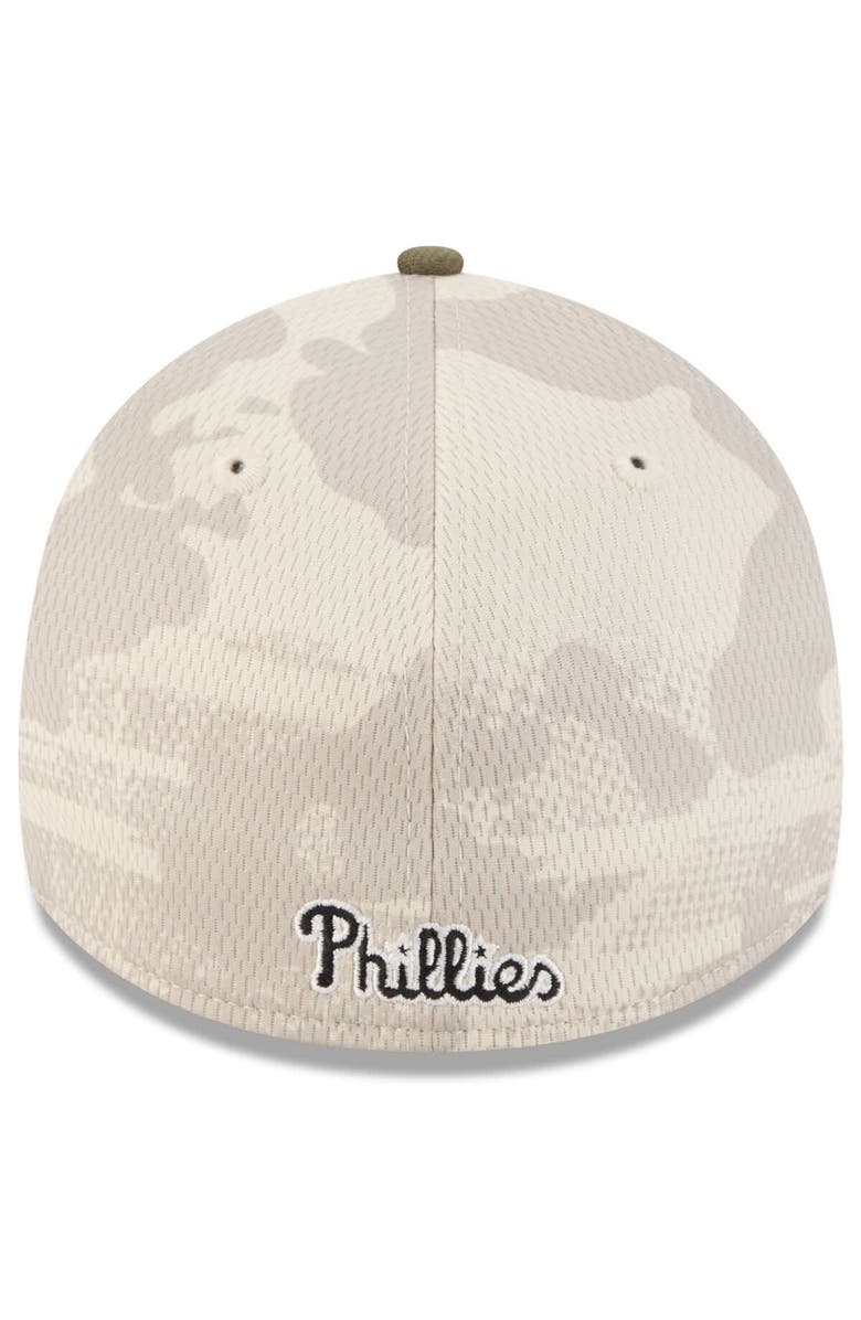 New Era Men's New Era Light Beige/Olive Philadelphia Phillies 2025 Armed Forces Day 39THIRTY Flex Hat, Alternate, color, 