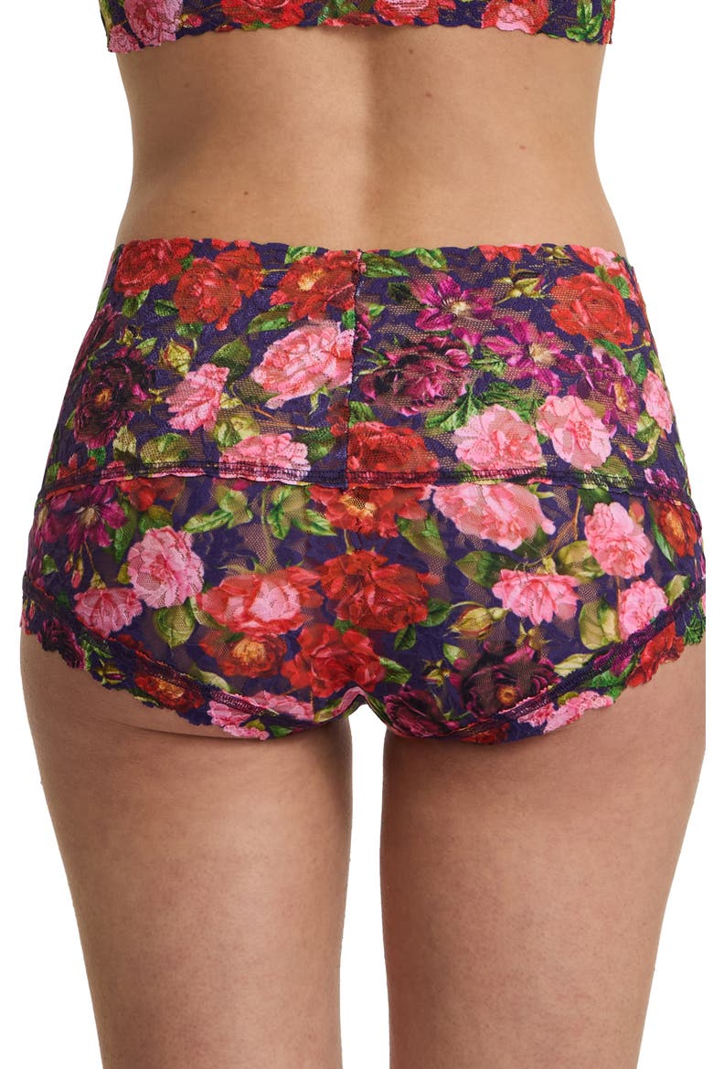 Printed Lace Boyshorts, Alternate, color, WINTERS TALE