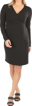 Angel Maternity Crossover Neckline Maternity/Nursing Dress