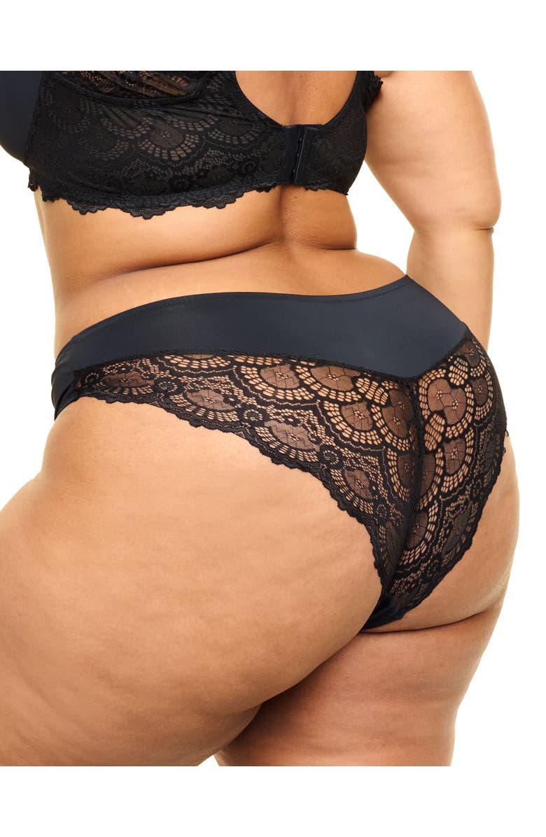 Adore Me Jainey Bikini Panties, Alternate, color, Jet Black