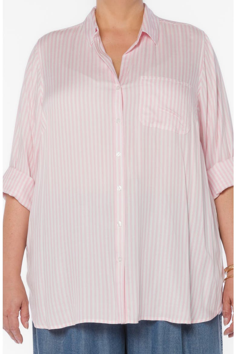 Elisa Tab Sleeve Button-Up Shirt, Alternate, color, CANDY PNK