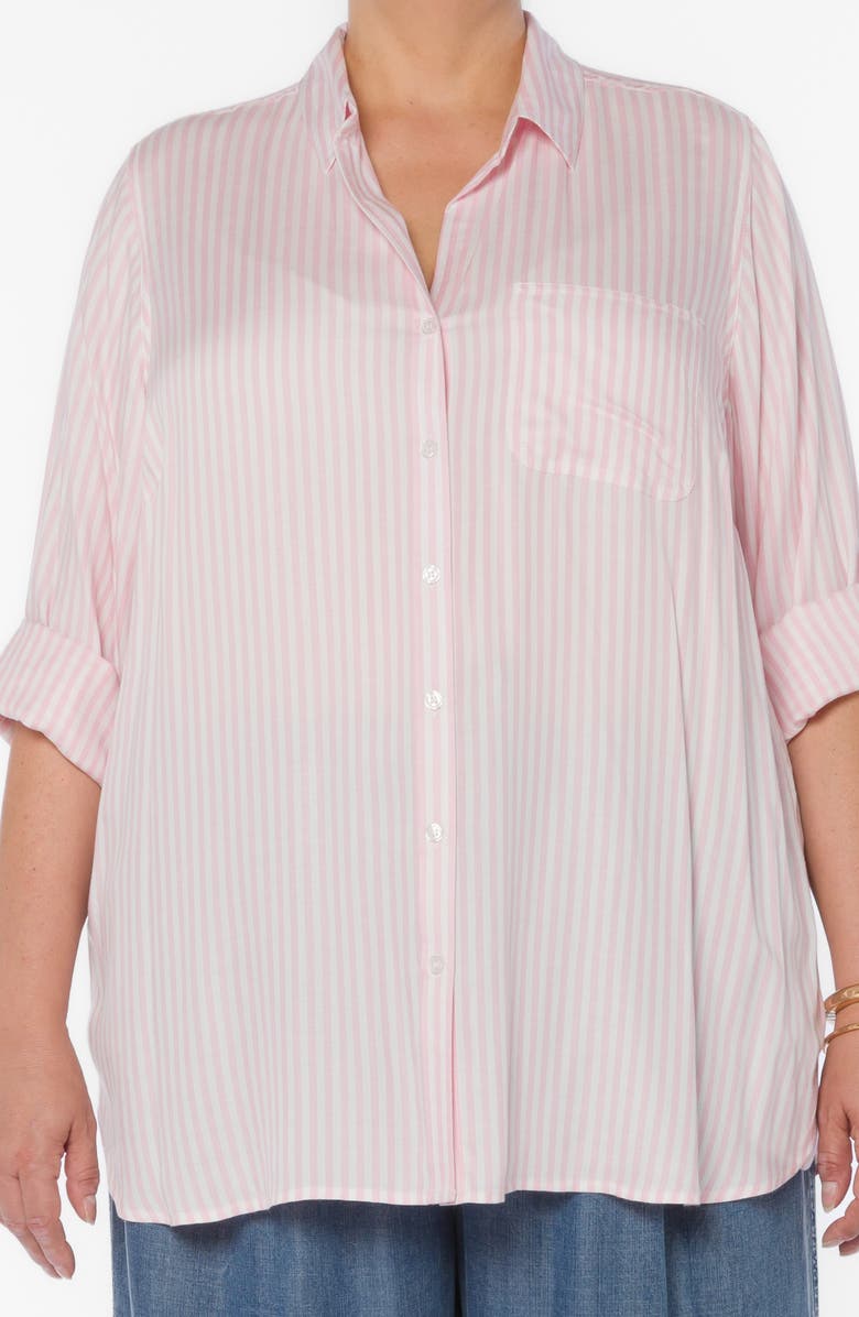 VELVET HEART Elisa Tab Sleeve Button-Up Shirt, Alternate, color, Candy Pnk