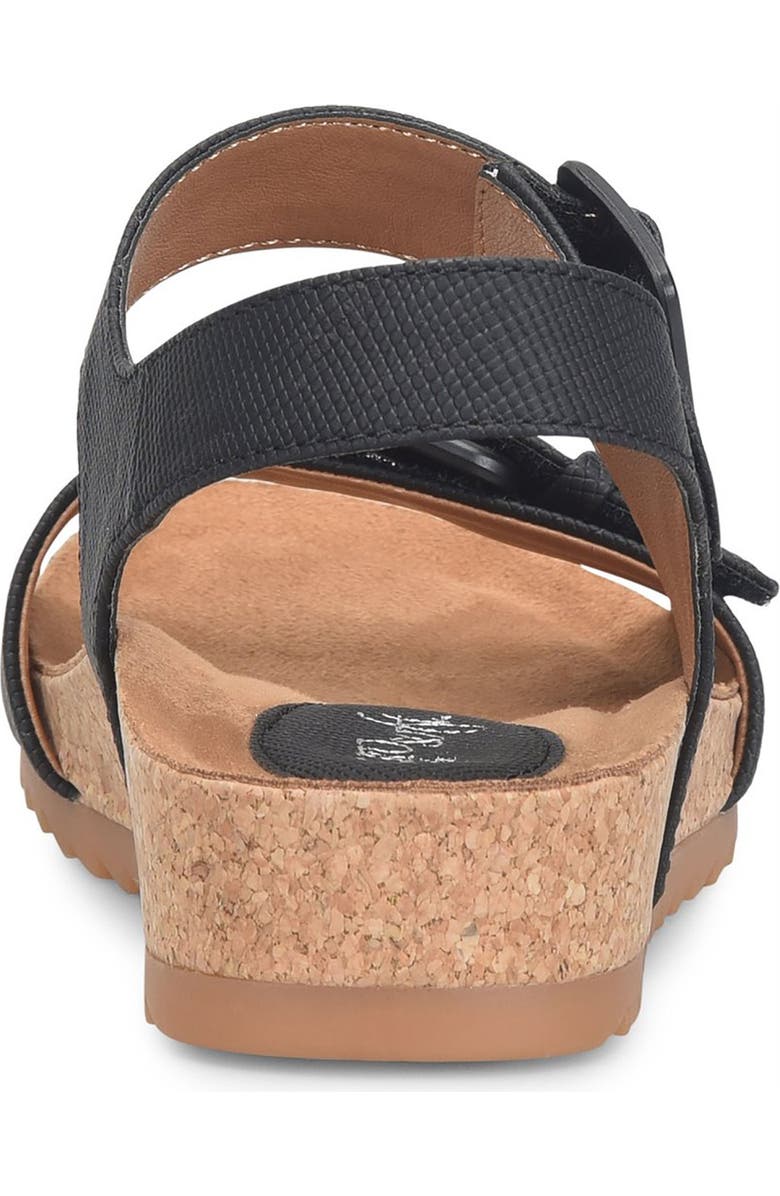 EUROSOFT Glinda Cork Wedge Sandal, Alternate, color, Black