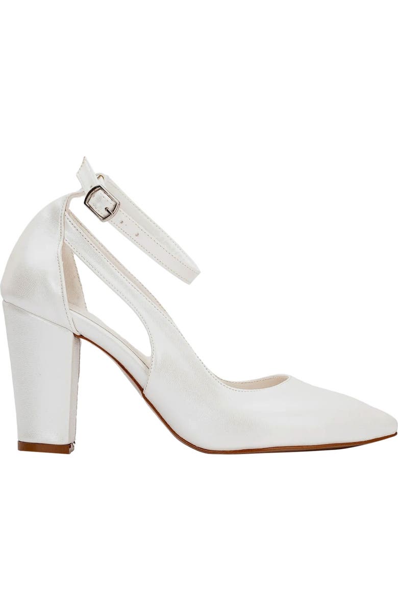 Forever & Always Shoes Camila Pointed Toe High Block Heels with Pearls, Alternate, color,