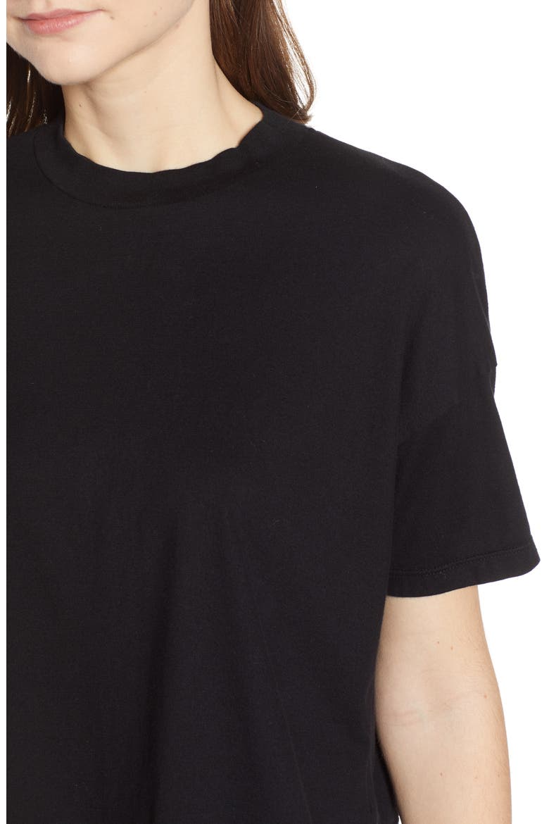 Drew Drop Shoulder Crop Tee, Alternate, color, TRUE BLACK
