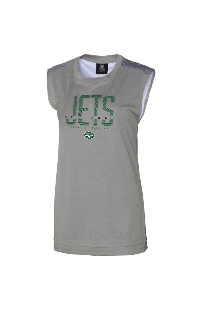 Outerstuff Women's Gray New York Jets No Sweat Tank Top, Alternate, color, Gray