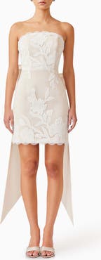 Elliatt Florian Strapless Lace Cocktail Minidress
