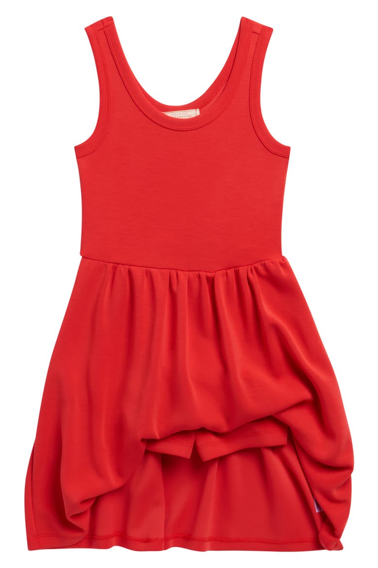 Kids' Cloud Luxe Tank Dress, Alternate, color, TOMATO