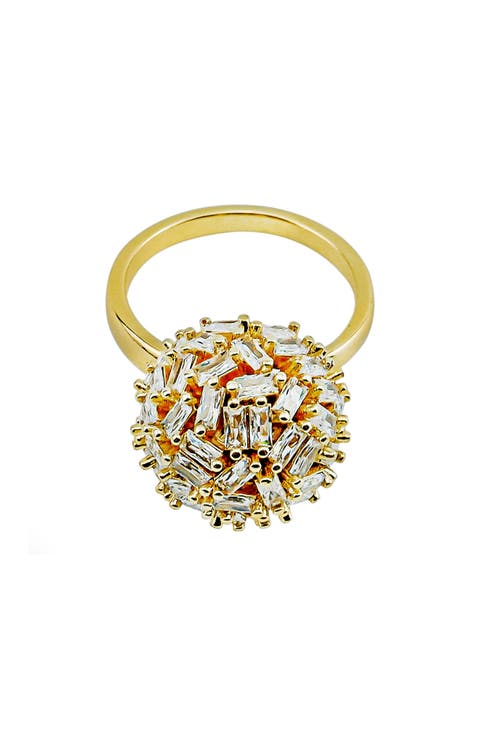 Baguette Crystal Dome Ring