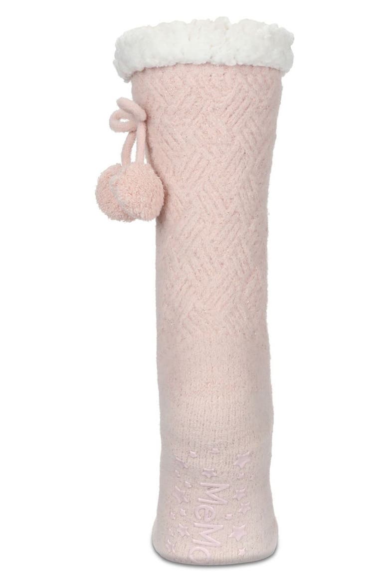 Pompom Fleece Lined Socks, Alternate, color, PINK
