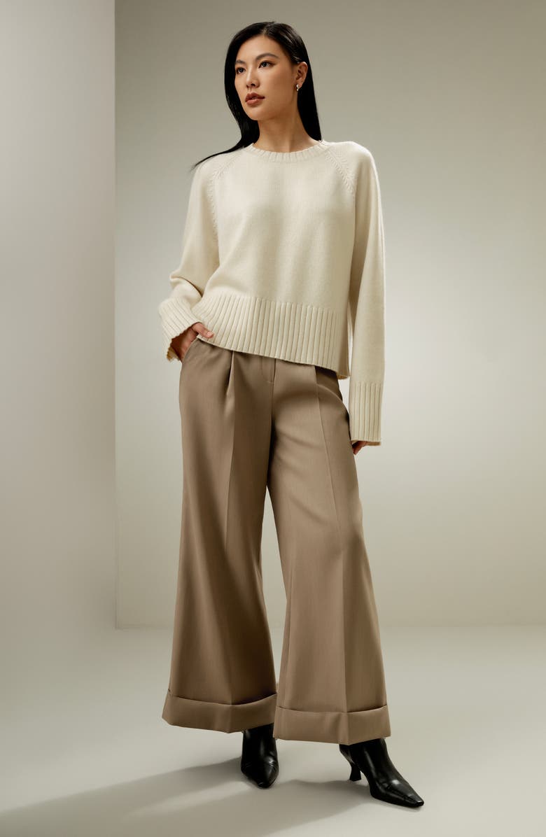 Lilysilk Gelato Wool-Blend Sweater for Women, Alternate, color, White