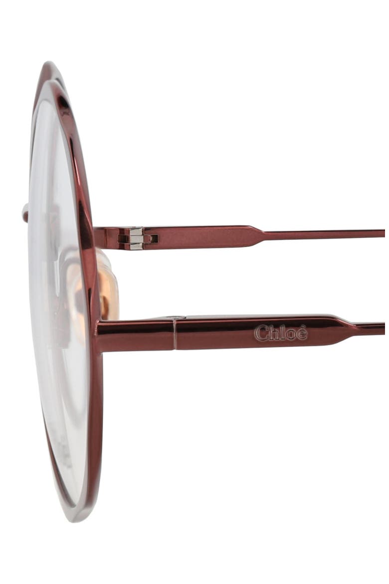 56mm Round Optical Glasses, Alternate, color, BROWN BROWN TRANSPARENT