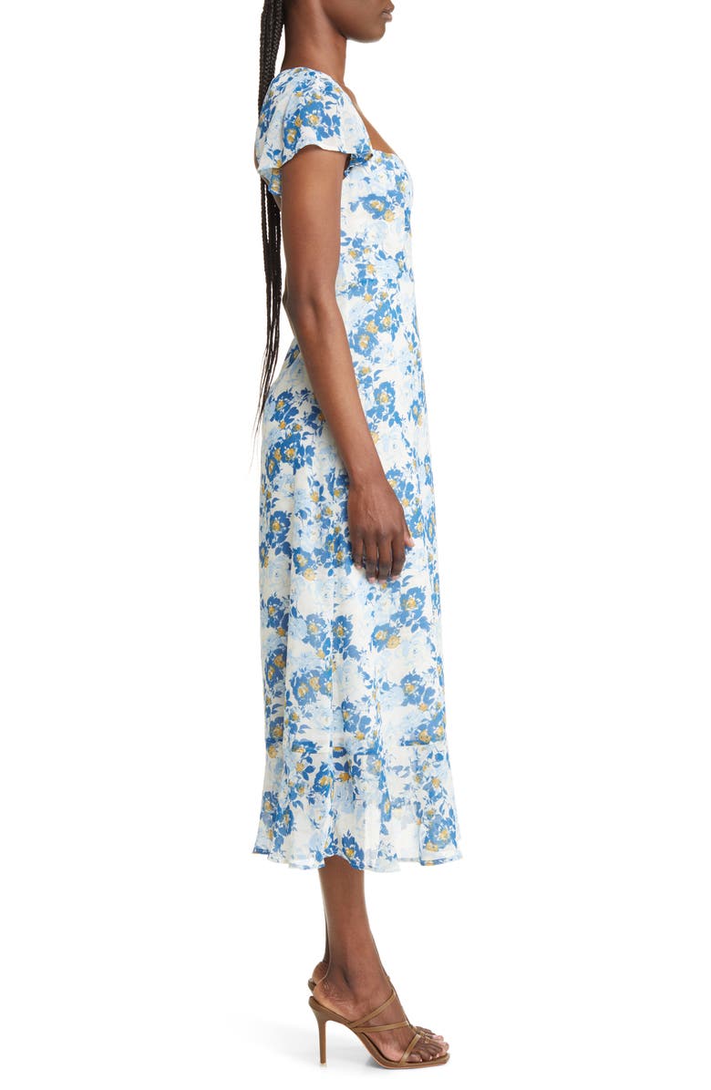 FLORET STUDIOS Floral Flutter Sleeve Sundress, Alternate, color, 