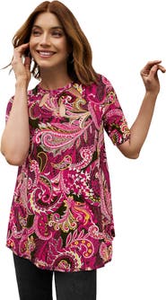Jessica London Stretch Knit Cutout Swing Tunic