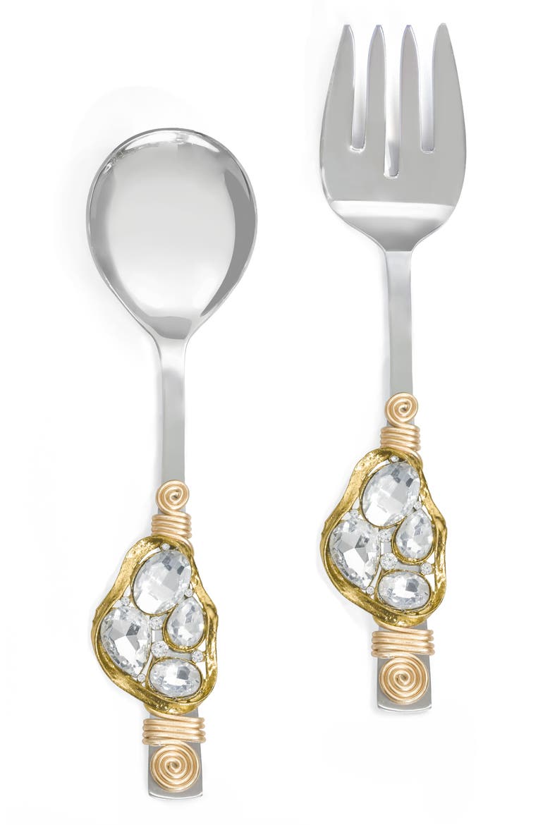 Cumulus Constellation Embellished 2-Piece Salad Serving Set, Main, color, GOLD