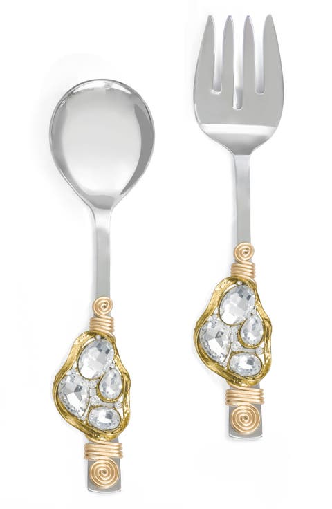 Cumulus Constellation Embellished 2-Piece Salad Serving Set