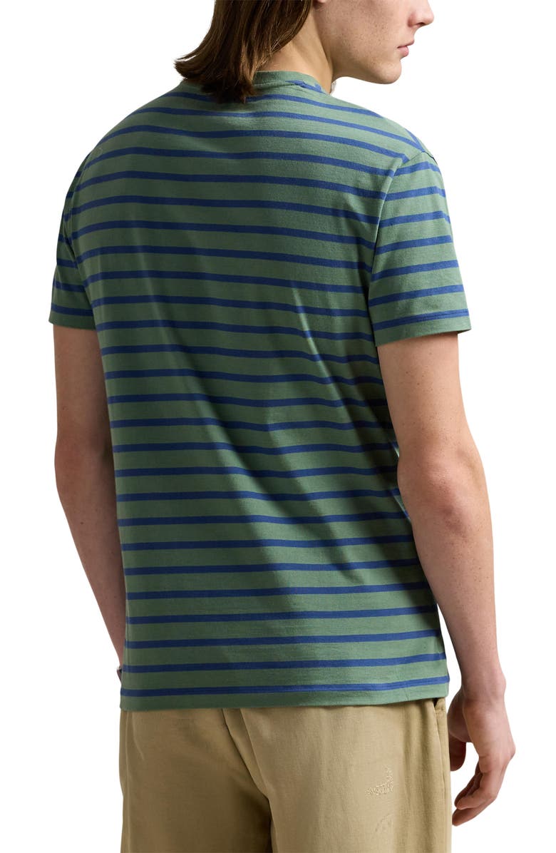 Polo Ralph Lauren Classic Fit Stripe Cotton T-Shirt, Alternate, color, Fatigue/ Old Royal
