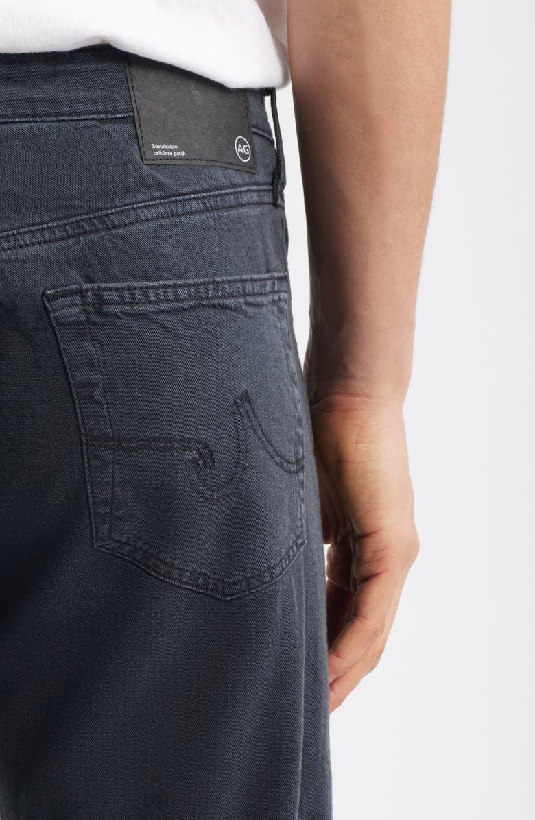 AG Everett Slim Straight Leg Cotton & Linen Blend Jeans, Alternate, color, Sulfur Antique Black