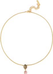 Kurt Geiger London Eagle Gemstone Short Pendant Necklace