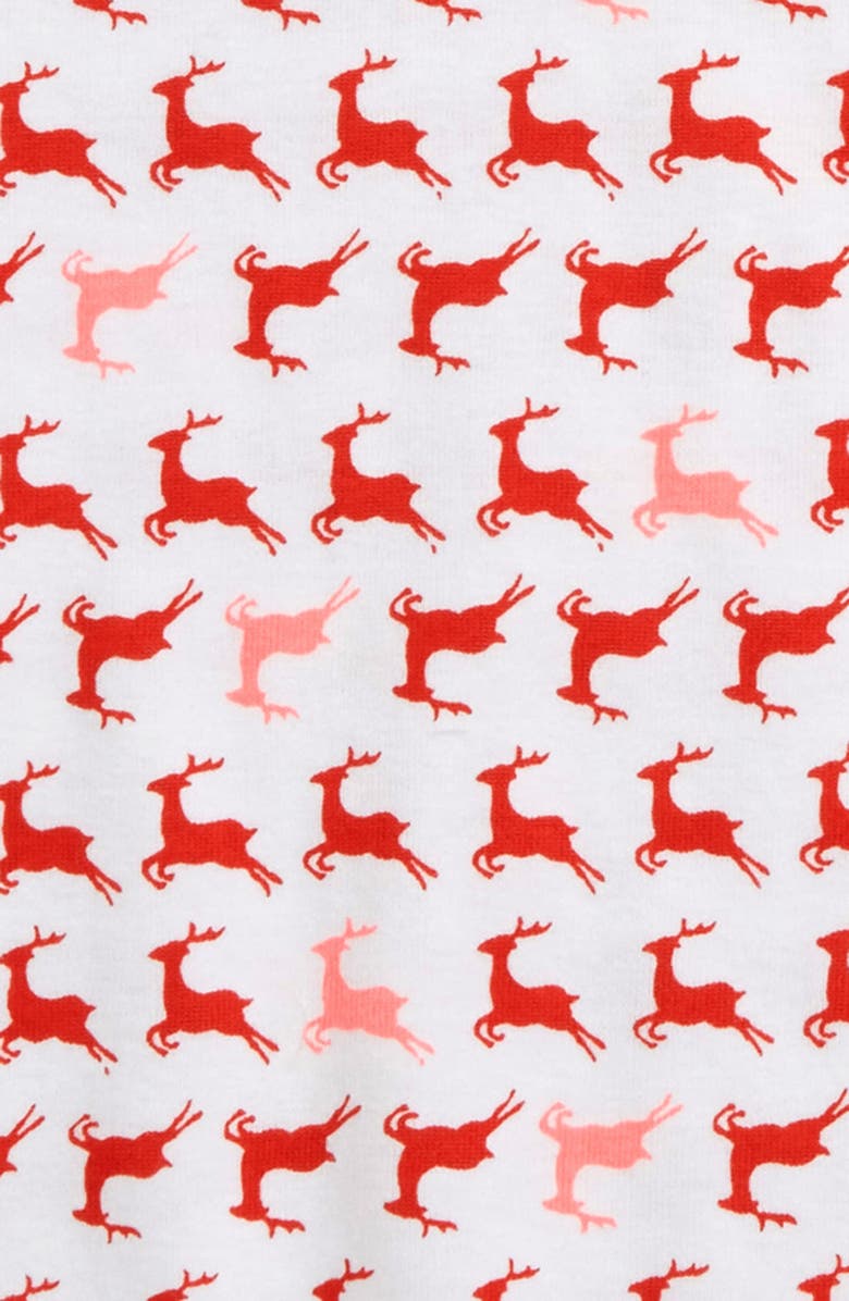 crewcuts by J.Crew Prancing Reindeer Fitted Two-Piece Pajamas, Alternate, color, 