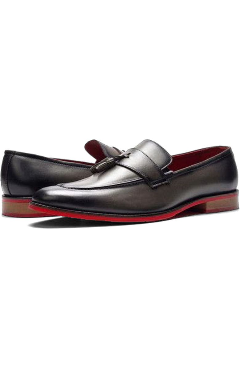 CARLOS SANTANA Encore Tassel Loafer, Alternate, color, Grey Leather