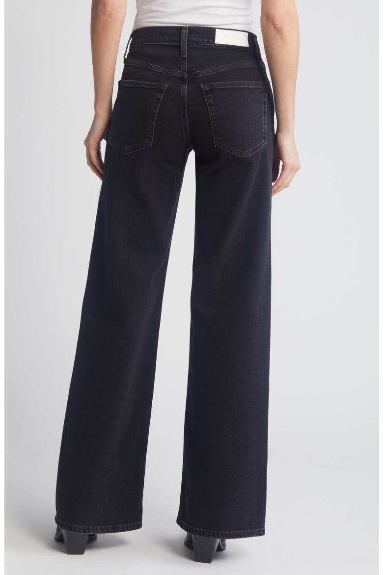 Mid Rise Wide Leg Jeans, Alternate, color, WASHED NOIR