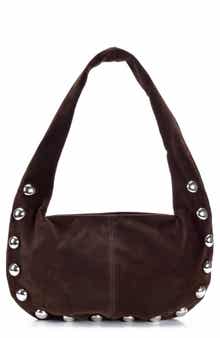 Adornia Studded Crescent Shoulder Bag