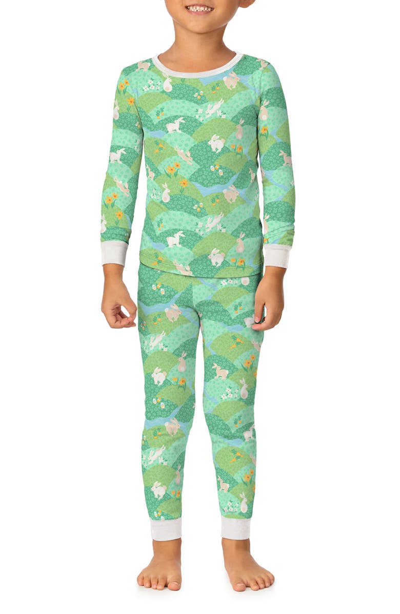 BedHead Pajamas Kids' Print Fitted Two-Piece Stretch Jersey Pajamas, Alternate, color, 