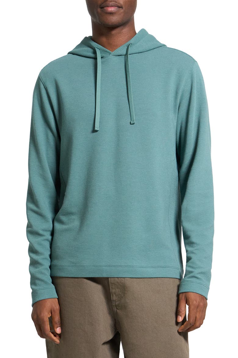 Delroy Studio Textured Hoodie, Main, color, DARK FELDSPAR GREEN
