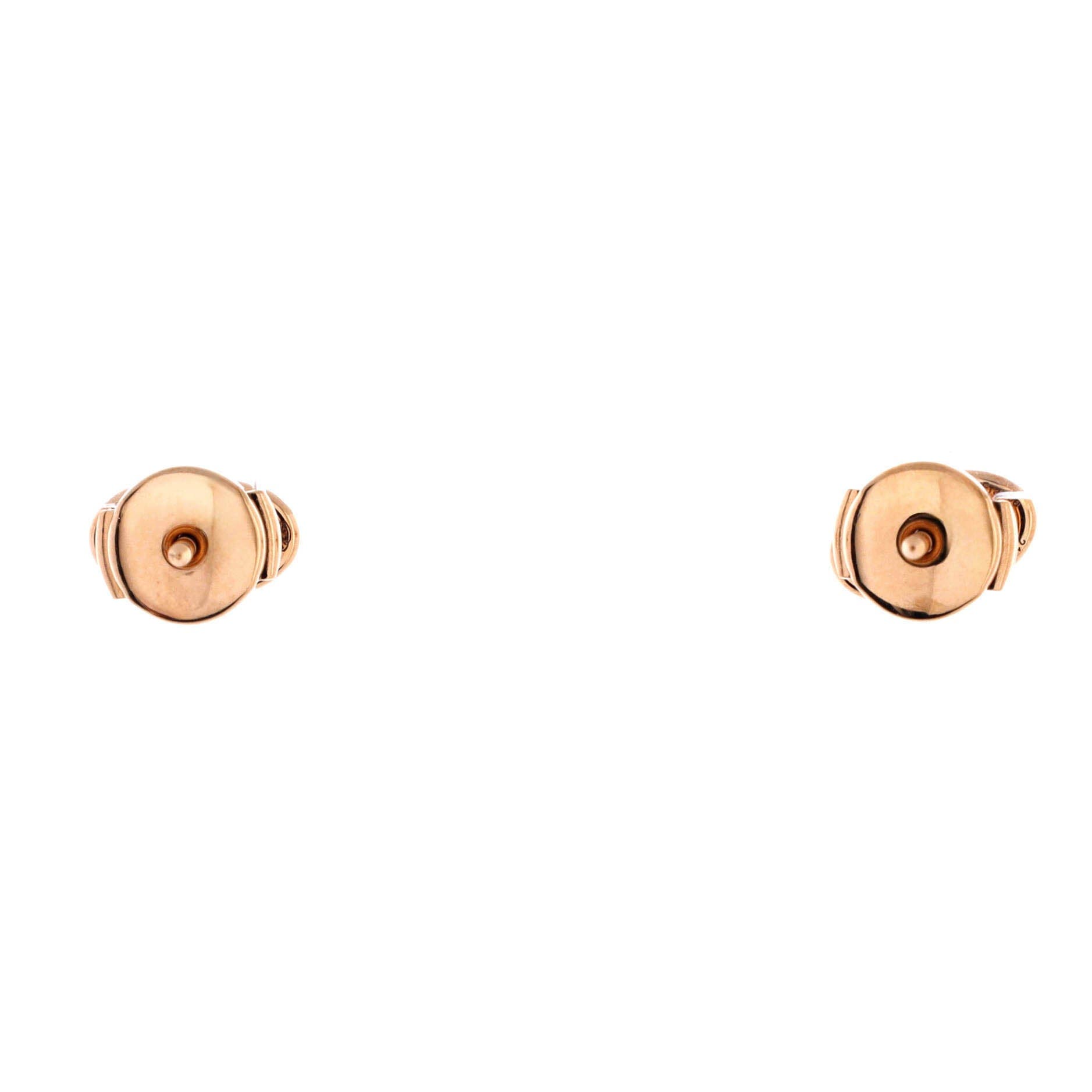 Pre-Owned Hermes Farandole Stud Earrings 18K Rose Gold Very Small, Alternate, color, Rose Gold