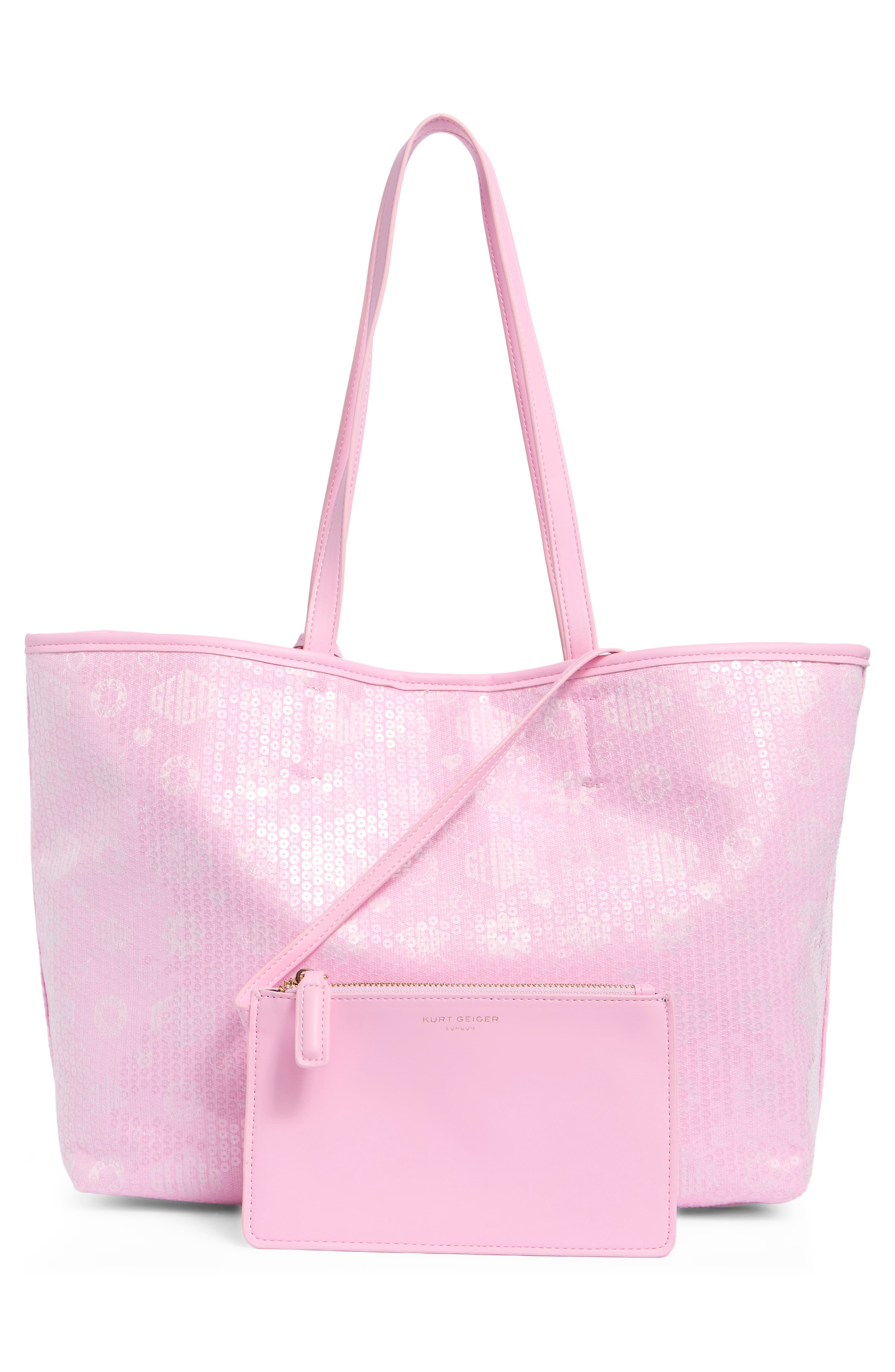 Chiswick Large Shopper Tote Bag & Pouch, Alternate, color, LIGHT/ PASTEL PINK