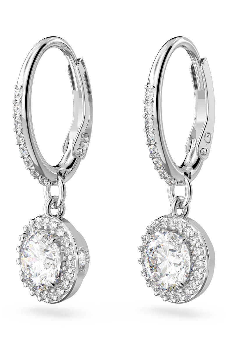 Una Drop Earrings, Alternate, color, SILVER