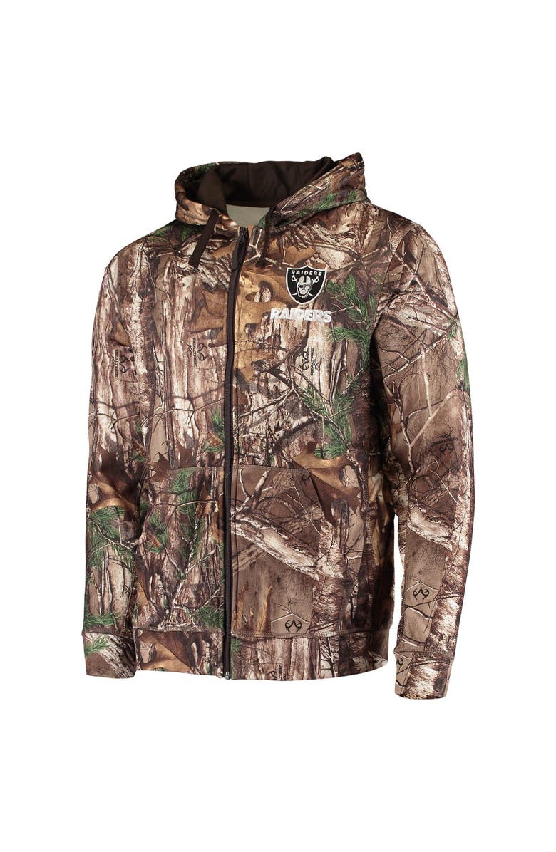 DUNBROOKE Men's Dunbrooke Realtree Camo Las Vegas Raiders Trophy Tech Fleece Full-Zip Hoodie, Alternate, color, 
