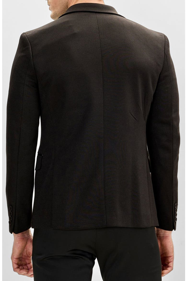 Notch Lapel Zip Blazer, Alternate, color, BLACK
