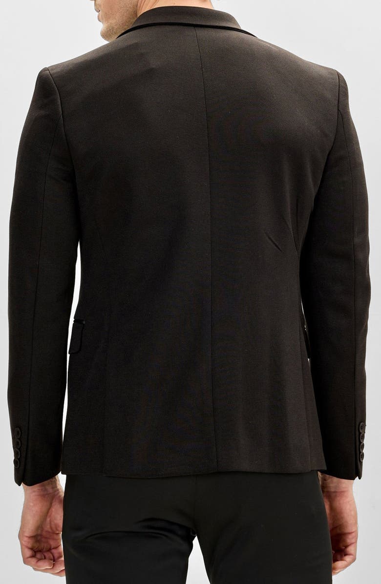 RON TOMSON Notch Lapel Zip Blazer, Alternate, color, Black