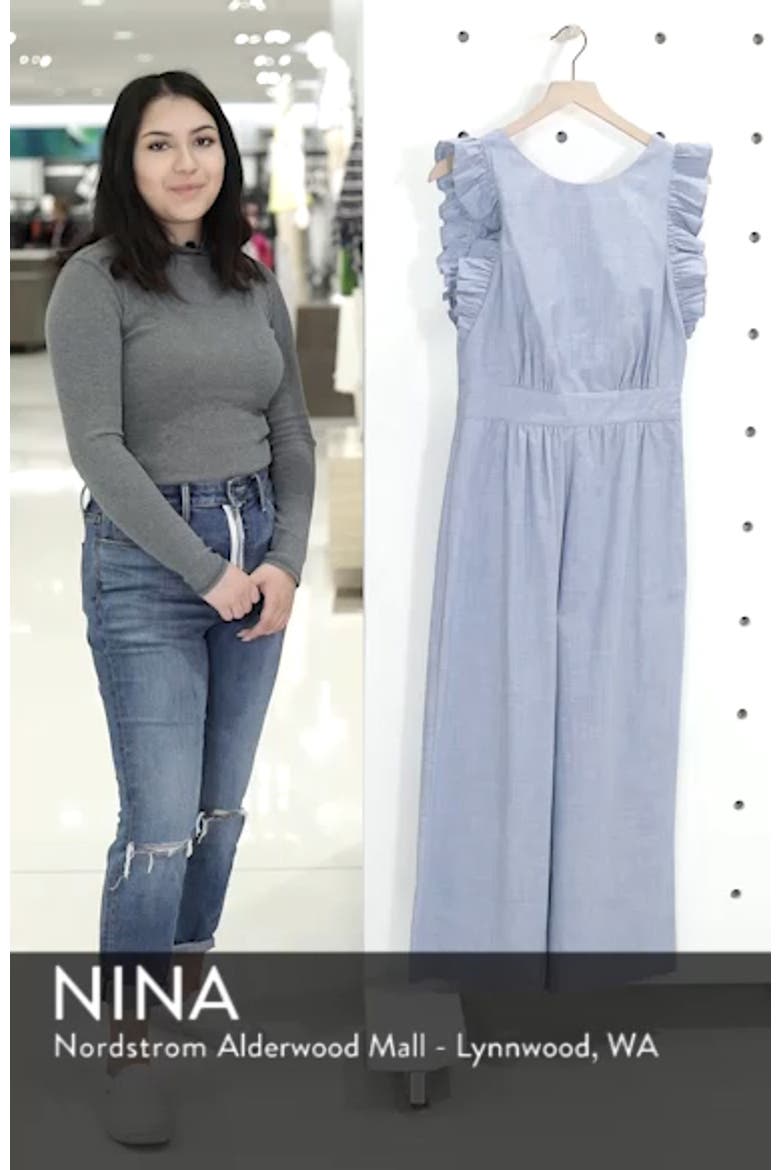Ruffle Sleeve Crop Jumpsuit video