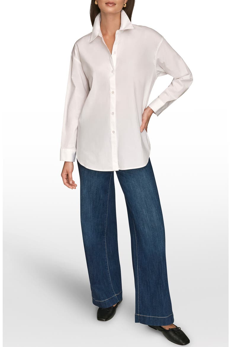 Long Sleeve Button-Up Shirt, Alternate, color, WHITE