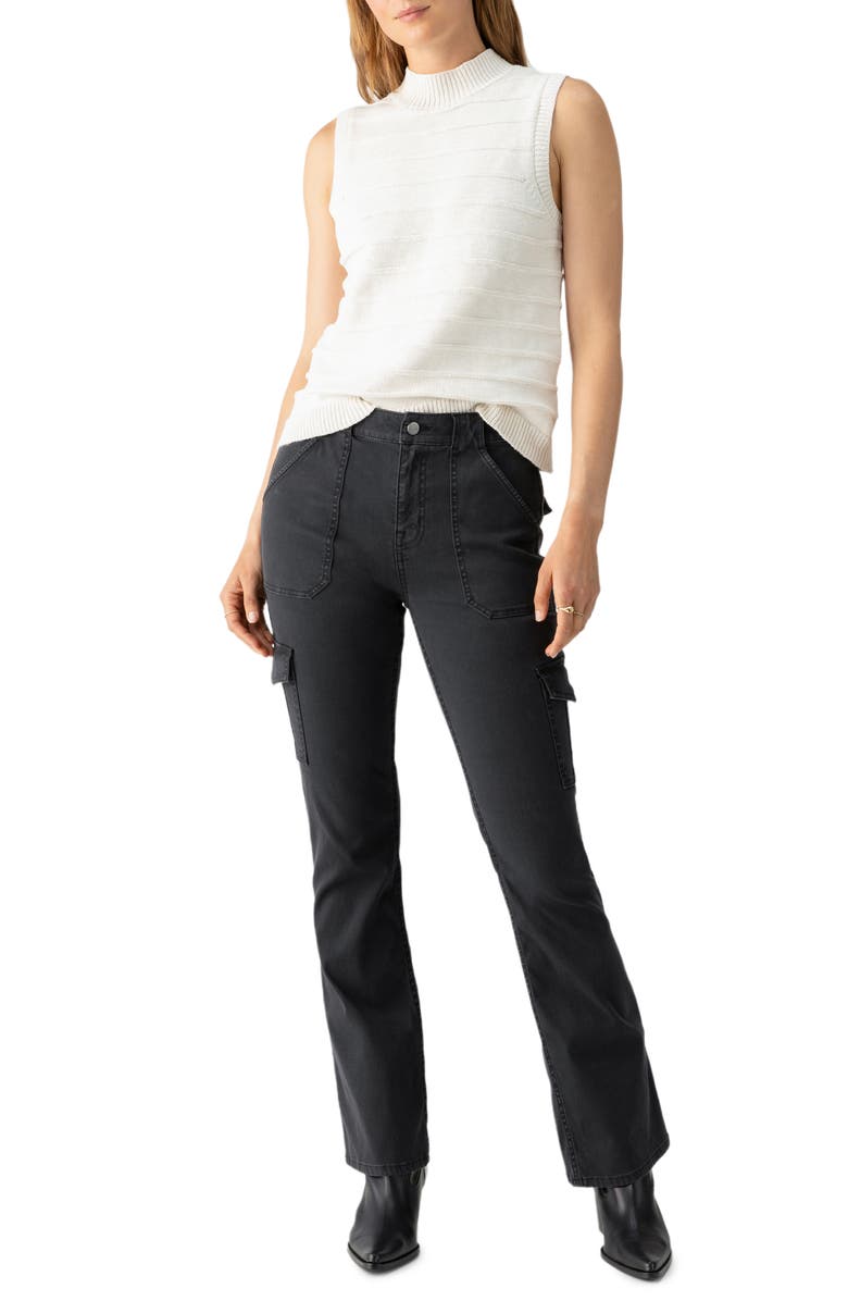 Sanctuary Hayden Sculpted Cotton Blend Bootcut Cargo Pants, Alternate, color, 