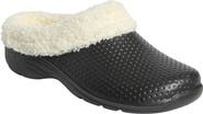 Comfortview The Fur Lined Slip On Rubber Clog Mule