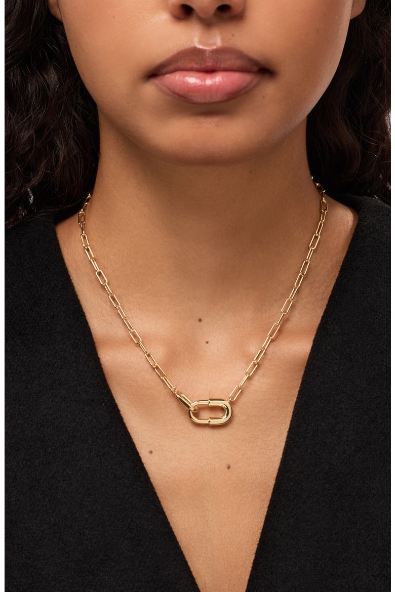 Blake U-Link Pendant Necklace, Alternate, color, GOLD