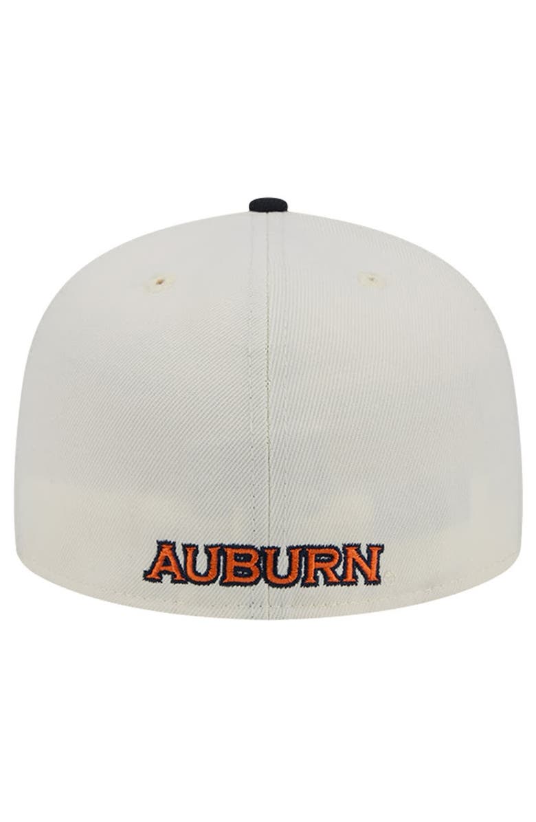 New Era Men's New Era Auburn Tigers Chrome White Vintage 59FIFTY Fitted Hat, Alternate, color, 